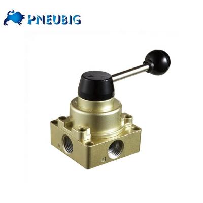 China Garment Stores 4 Ports 3 Position HT Hand Rotary Valve Three Way Valve HV-02 for sale