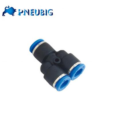 China Garment Shops PY Series Air Fitting Union Y Plastic Fitting for sale