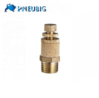 China Garment Shops B Pneumatic Muffler Sintered Exhaust Muffler Porous Brass Throttle Valve for sale