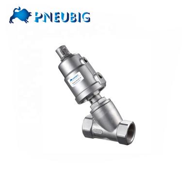 China Garment Shops SSJZF Series Stainless Steel Valve Angle Seat Pneumatic Piston Valve for sale