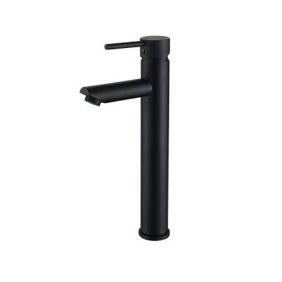 China Contemporary Thermostatic Faucets Sink Use Matt Black Coating Brass Single Handle Hot And Cold Water Faucet for sale