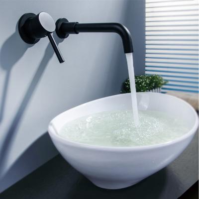 China Taphome Bestselling Single Handle Metered Taps In The Mixer Brass Black Basin Wall Mounted Bathroom Taps 02219B Hot Cold Water Taps for sale