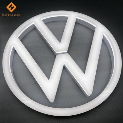 China Factory Customized Outdoor Metal Led Low Car Fronlit 3d Stainless Steel Logo Signage By Factory for sale