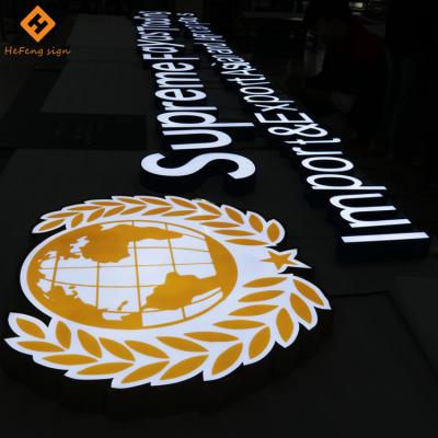 China Custom Led Logo Supplier 3D Stainless Steel Letter Light Outdoor Signs Low Power for sale