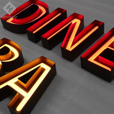 China Custom Waterproof Neon Sign Acrylic Metal Faux Signage 12v Buildings Bar Sign for sale