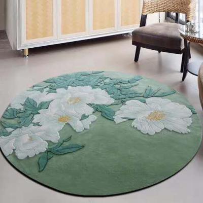 China Living Room Handmade Wool And Silk Rug Non Slip Home Tufted Hand Tufted for sale