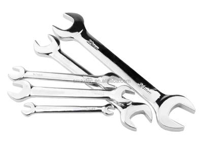 China Economical durable good quality double open end wrench, mirror polished. 6x7mm to 46x50mm for sale