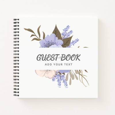 China 2022 Hot Selling Personal Art Paper Casebound Hardcover Wedding Guest Book Custom Printing Service for sale