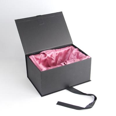 China Private Label Recyclable Luxury Card Magnetic Bow Hair Extension Gift Box for sale