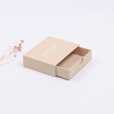 China Rigid Cardboard Mounted Craft Drawer Recyclable Recycled Paper Cosmetic Box for sale