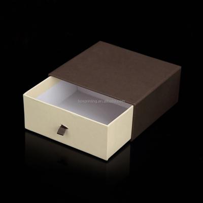 China Recycled Materials Black Rectangle Double Drawers Gift Boxes For Gift Wrapping for sale