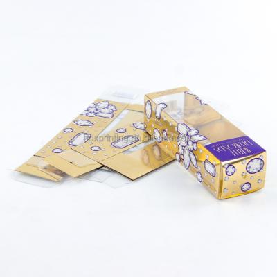 China Custom Materials Logo Recycled Foldable Paper Gift Box With Clear PVC Window for sale