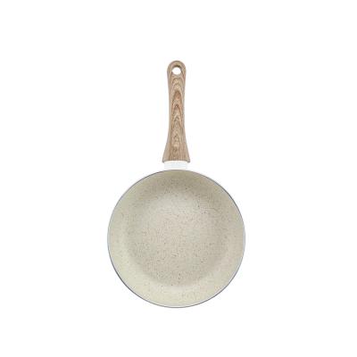 China Viable Nonstick Frying Omelet Pan Healthy Cookware Nonstick Pan Skillet Swiss Granite Coating with Wooden Handle for sale