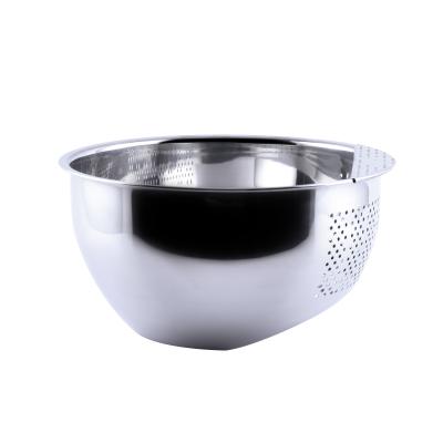 China Stainless Steel Strainer Fruit Bowl Food Strainer Sieve and Strainers Food Seal Stainless Steel Viable Fine Mesh Colander for sale