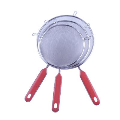 China Viable Kitchen Tools Wire Mesh Strainers and Colanders Strainer Sieve for Kitchen Rice Sieve Separator Wholesale for sale