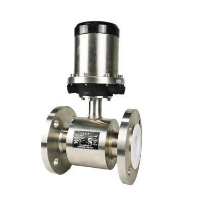 China Flow Meter Rubber Lithium Stainless Steel Battery Operated Electromagnetic Flow Meter for sale