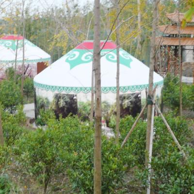 China Luxury mongolian yurt straight tying type for resort, 8m diameter dome tent for sale