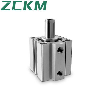 China ZCKM Industry ZCKM Brand 50 Diameter SDA Series Compact Cylinder Adjustable Pneumatic Double Acting Thin Type for sale