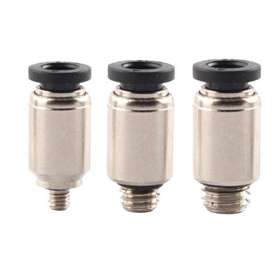 China Building Material Stores POC Pneumatic Fittings Round With Inner Hexagon Male Straight Hole Connector Quick One Touch Push To Connect Quick Tube Fittings for sale