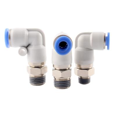 China Building Material Stores NRL Series 360 Degree Rotation High Speed ​​Elbow Quick Connect Pneumatic Air Fittings One Touch Fittings for sale