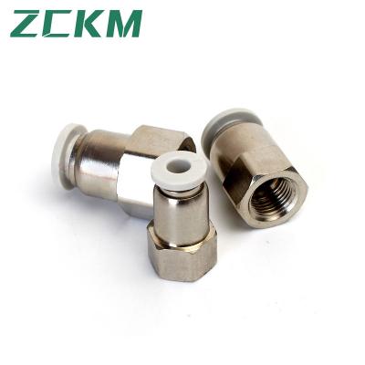 China Building Material Shops PCF Series Pneumatic Push Connect Air Fittings Quick Connect Tube Fittings Push In Connectors Fittings for sale