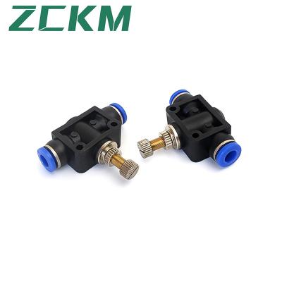 China Building Material Shops SA Pneumatic Push To Connect Airflow Control Valve 4-12 OD Push-to-Connect Airflow Control Valve Fit Speed ​​Controller for sale