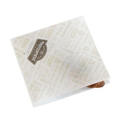 China Factory Recyclable Vending Burger Paper Bag Double Sided Open Greaseproof Pouch for sale