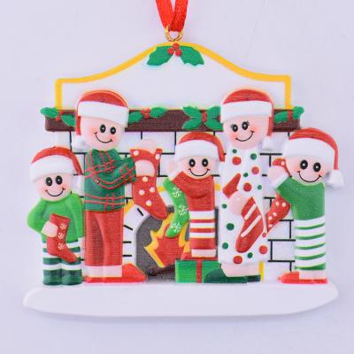 China Christamas Tree Decoration Printing Resin Christmas Tree Decoration Ornament 2021 Custom Hanging Wholesale for sale