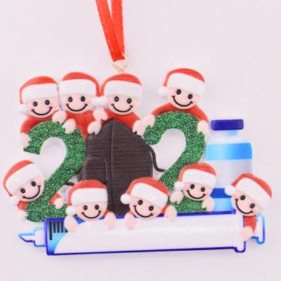 China Christamas Tree Decoration Personalized Hanging Resin Christmas Tree Ornaments For Christmas Decorations Gift for sale