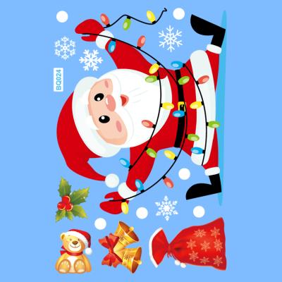 China Waterproof+Eco-friendly Christmas Clings For Windows Xmas Window Clings Christmas Window Clings Christmas Santa Window Clings Stickers for sale