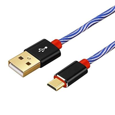 China Current 2.4A Fast Transmit Micro USB Cable , USB 2.0 Cable Nylon Braided Sync And Fast Charging Cable for sale