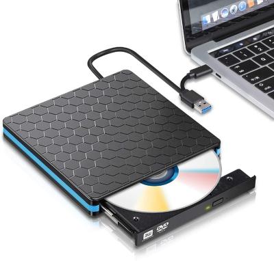 China Portable External Type C CD-ROM Drive Dual Port DVD Player Writer High Speed ​​Rewriter DVD Drive USB 3.0 Optical Data for sale