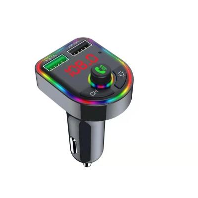 China Play Music/Handsfree Call FM Transmitter for Car, Wireless BT 5.0 &QC3.0 FM Adapter Music Player Car Audio Kit with LED Backlight for sale