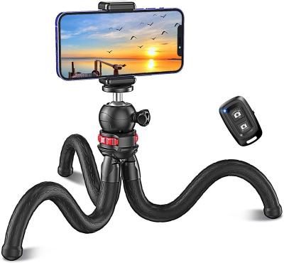 China New Product Portable Phone Tripod Flexible Octopus Selfie Stick Tripod Selfie Stick Camera Tripod With BT Remote Control Mini Handheld For Filming Vlogging Live for sale