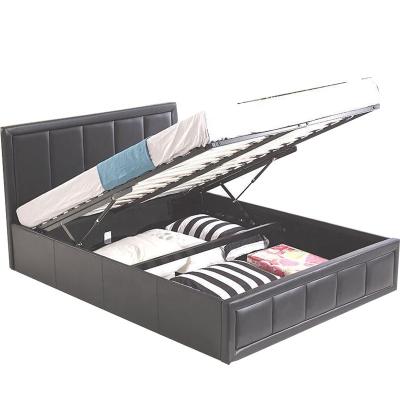 China Soft PU Crystal Faux Leather Gas Lift Bed Ottoman Storage Bed 3FT 4FT6 5FT for sale