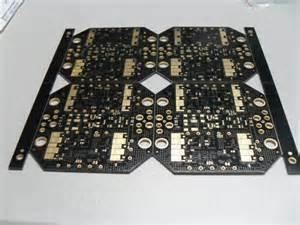 China Custom FR4 base enig prototype pcb boards 2 layer , black Solder mask for sale