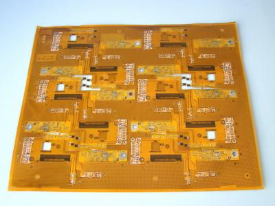 China Bottom Contact FPC Connector Flexible PCB Board Yellow , Black Solder Mask for sale