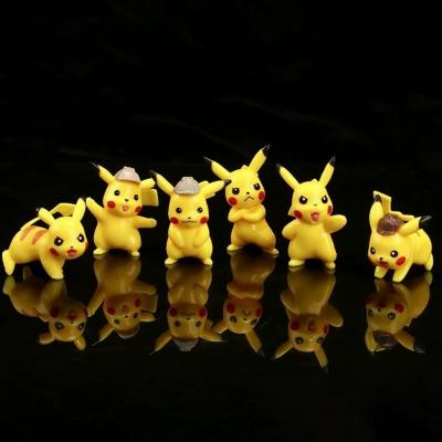 China USA Monster Pocket Detective Hat Bikachu Toy Doll Resin Handmade Micro-landscape Resin Craft Supplies for sale