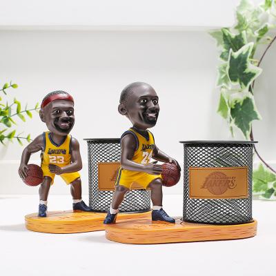 China Europe NBA Sports Stars Mini Figures Simulation Ball Star Custom Creative Resin Figure for sale