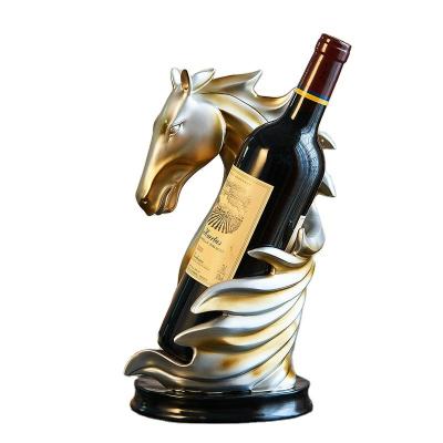 China Europe Luxury Wine Rack Molds For Epoxy Resin Craft Horse Gothic Wine Rack Decor for sale