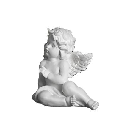 China Nordic creative cute craft figurine resin sculpture angels resin Europe resin angel crying angel resin miniature resin for sale