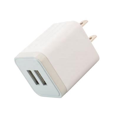 China OEM Dual USB 10W 5V 2.1A USB Phone Charger Travel Kit Durable Custom Home Caravan Charger For Iphone for sale