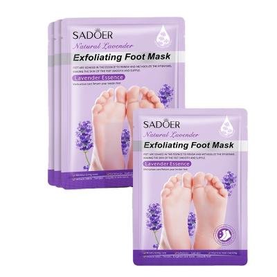 China Moisturzing Natural Organic Lavender Foot Mask Goat Milk Niacinamide Foot Mask Exfoliating Foot Mask Soften and Moisturize Skin for sale