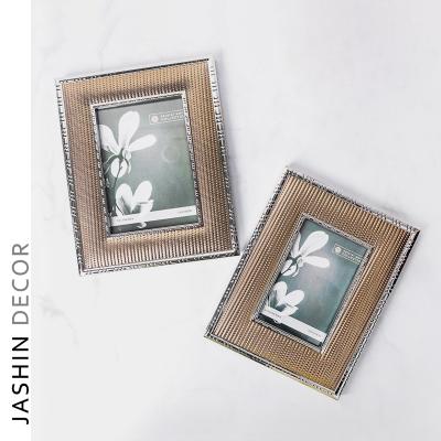 China Modern Simple Modern Luxury Metal Frame Brown Light Living Room Soft Leather Picture Frame for sale