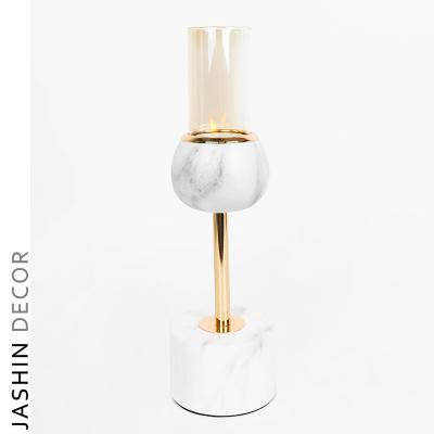 China Wholesale Modern Nordic Gold Metal Style Metal Candle Holder Black Candle Jar for sale