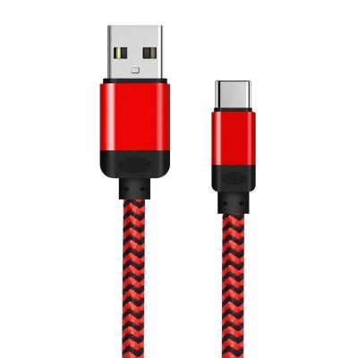 China Nylon Braided USB Data Cable for Fast Charging Mobile Phones 2A Metal Quick Charge for sale