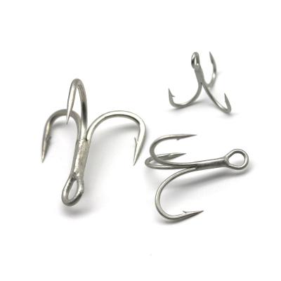 China 3 Times Strong10 Pieces/Tweeter 1/2/4/6/8/10/12//14# High Carbon Steel Fishing Tackle Handle Treble Hook Box Of Hooks for sale