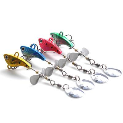 China Metal VIB Groundbait Wobblers CrankBaits Jig Shined Trout Spangle Spoon For Carp Fishing Metal Fish Lure for sale