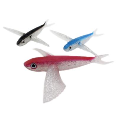 China Wholesale Artificial PVC Soft Bait Flying Fish Bionic Soft Tuna Bait Fishing Lures Shrimp for sale