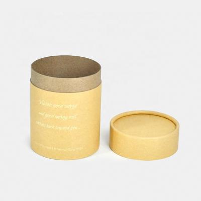 China 100% Recycled Materials Kraft Paper Candle Packaging Tube Material Glass Box for sale